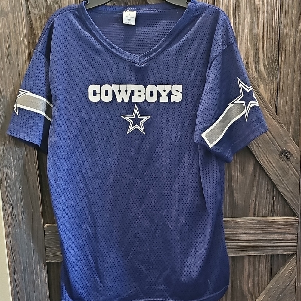 Blue Cowboys Women's Mesh Top